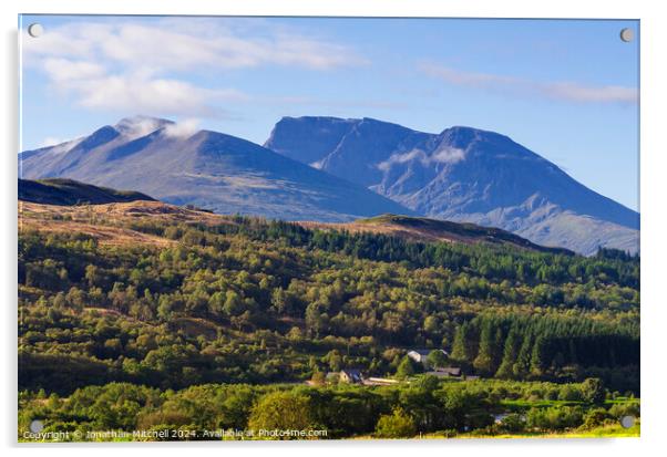Ben Nevis Range Scotland 2023 Acrylic by Jonathan Mitchell