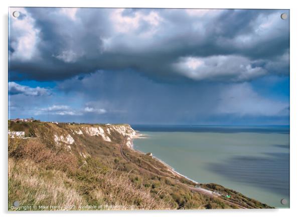 Storm clouds over the White cliffs of Dover Acrylic by Mike Hardy