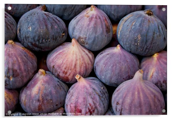 Fresh figs for sale - Istanbul market Acrylic by Gordon Dixon