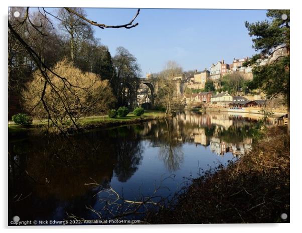 Knaresborough Yorkshire  Acrylic by Nick Edwards