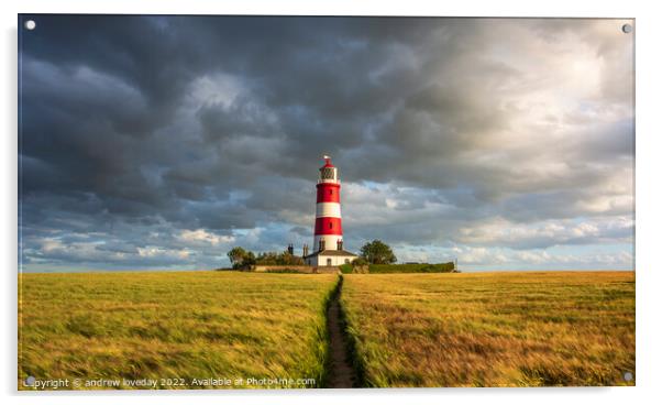 storm clouds at Happisburgh Acrylic by andrew loveday