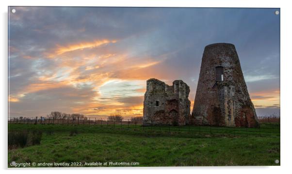 St Benet's Abbey, Norfolk  Acrylic by andrew loveday