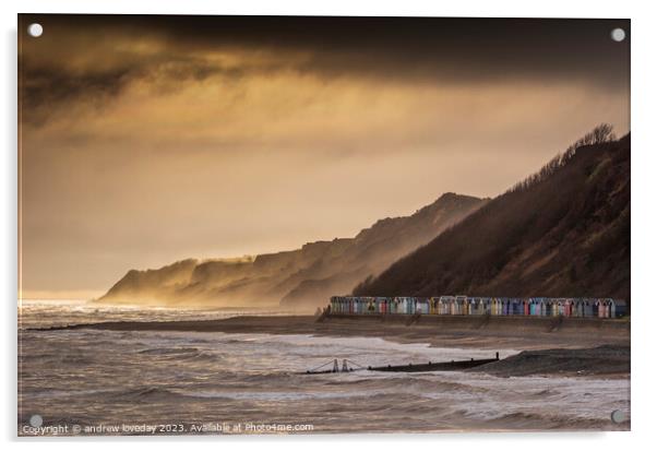 mist on the cliffs Acrylic by andrew loveday