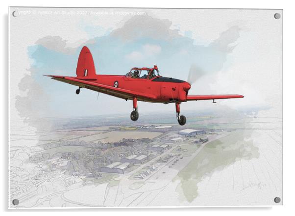The 'Royal' de Havilland Chipmunk T10 Acrylic by Aviator Art Studio