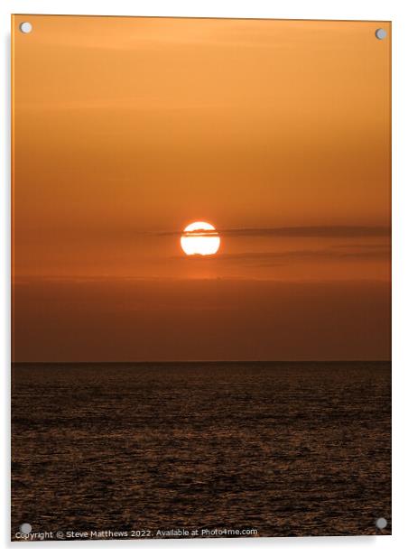 Westward Ho! sunset Acrylic by Steve Matthews