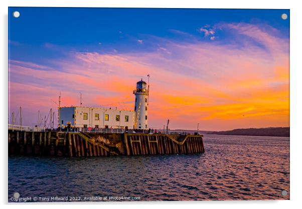 Scarborough lighthouse  Acrylic by Tony Millward