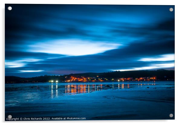 Dawn Over Ferryside Acrylic by Chris Richards