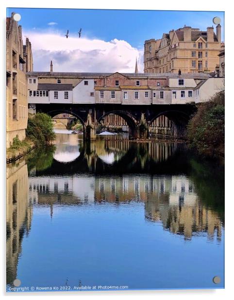 Pultney Bridge, Bath  Acrylic by Rowena Ko