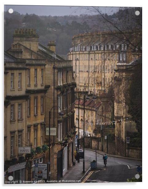 Bath Street View of Walcot Street Acrylic by Rowena Ko