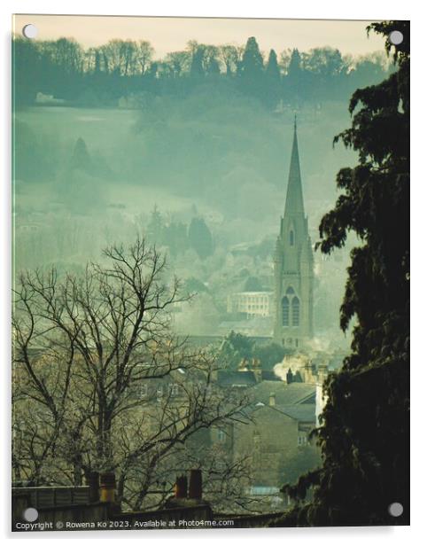 Misty View of Bath City  Acrylic by Rowena Ko