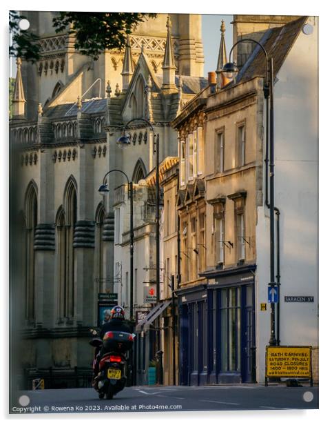Morning view of Walcot Street, Bath Acrylic by Rowena Ko