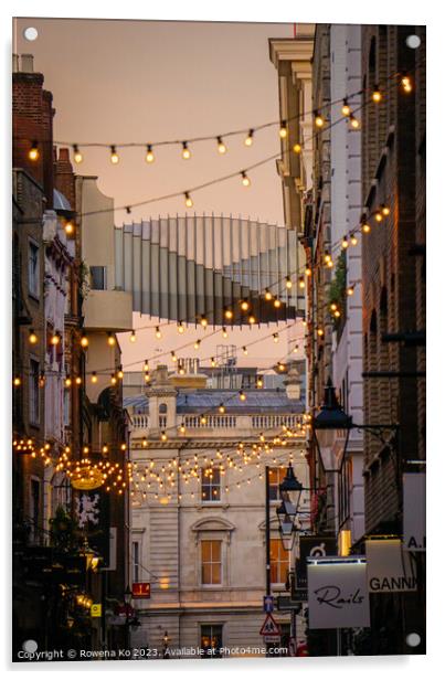 Luminescent Floral Street, London  Acrylic by Rowena Ko