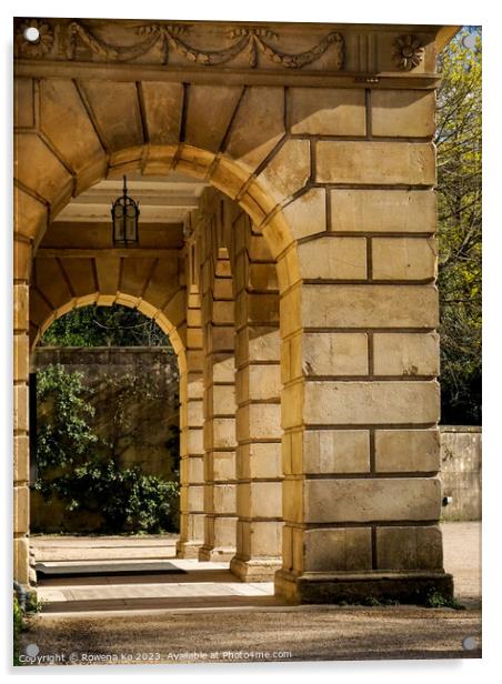 The arch doorway of Holburne Museum Acrylic by Rowena Ko