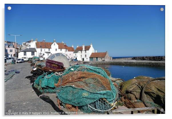 Pittenweem Harbour Scotland  Acrylic by Mary M Rodgers