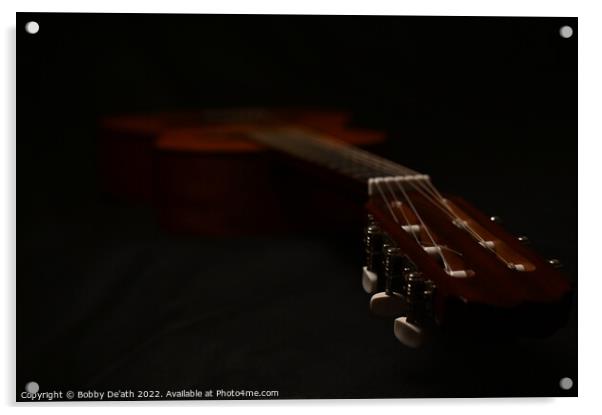 Guitar in the dark. Acrylic by Bobby De'ath