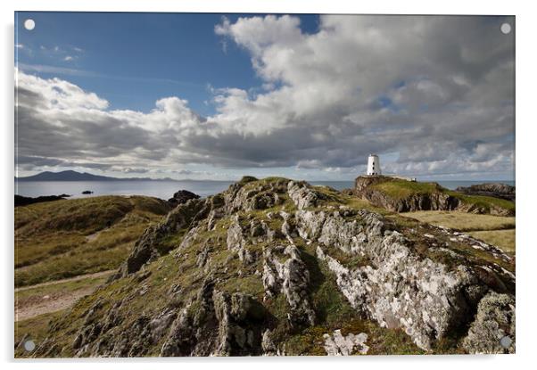 Ynys Llanddwyn and Twr Mawr Acrylic by Dave Urwin