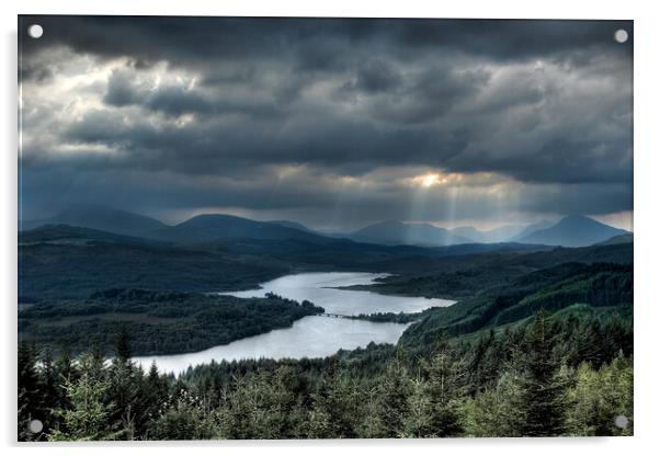 Loch Garry in the Scottish Highlands  Acrylic by Dave Urwin