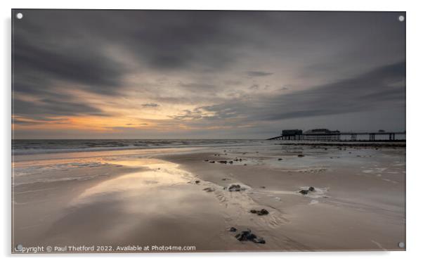 Cromer beach sunrise Acrylic by Paul Thetford