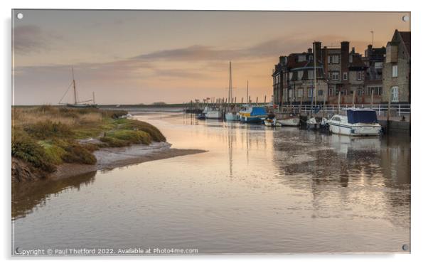 First light Blakeney Harbour Acrylic by Paul Thetford