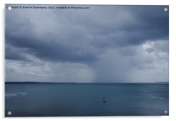 Stormclouds over the ocean Acrylic by Etienne Steenkamp