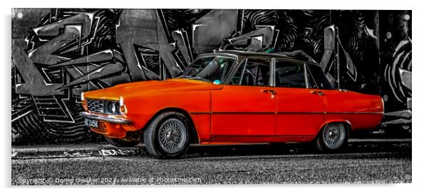 Orange Rover V8 Acrylic by Daniel Gwalter