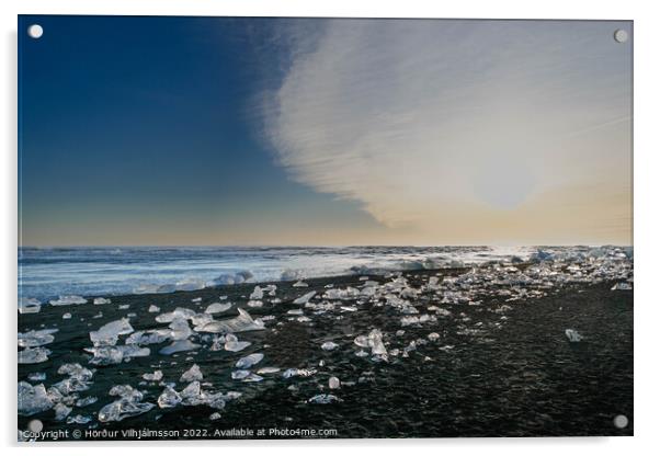 Glacial Winter Paradise Acrylic by Hörður Vilhjálmsson