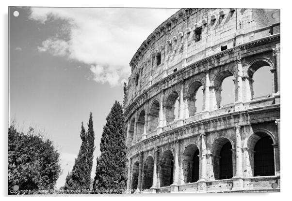 Building Coliseum Acrylic by Veronika Druzhnieva