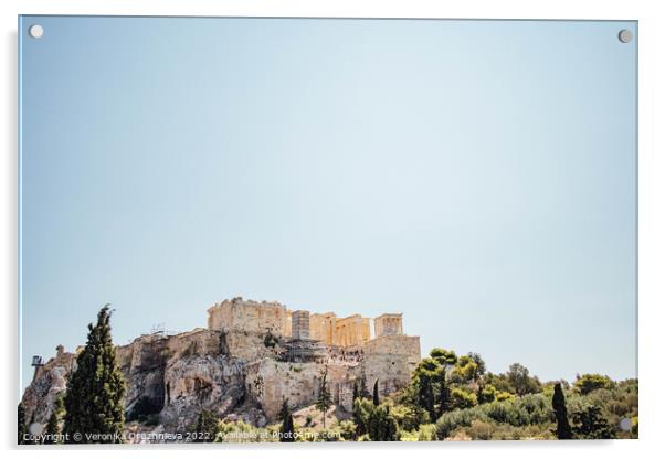 Majestic Ruins of Ancient Athens Acrylic by Veronika Druzhnieva