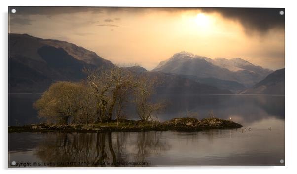 Loch Lomond Acrylic by STEVEN CALCUTT