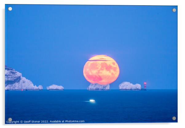 Moon Rise Acrylic by Geoff Stoner