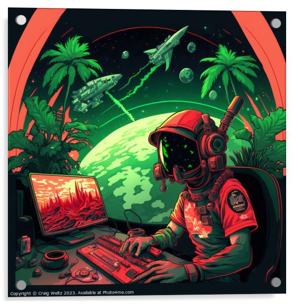 Space Gamer Acrylic by Craig Weltz