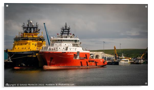 Majestic Ships at Montrose Harbour Acrylic by DAVID FRANCIS