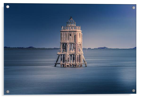 A Beacon of Moonlit Serenity Acrylic by DAVID FRANCIS