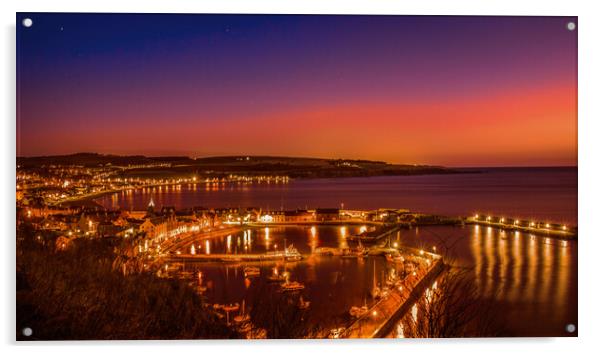 Majestic Sunrise over Stonehaven Bay Acrylic by DAVID FRANCIS