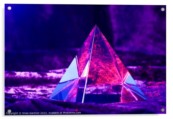 Laser Pyramid Acrylic by Drew Gardner