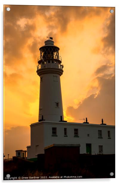 Flamborough Head Lighthouse  Acrylic by Drew Gardner