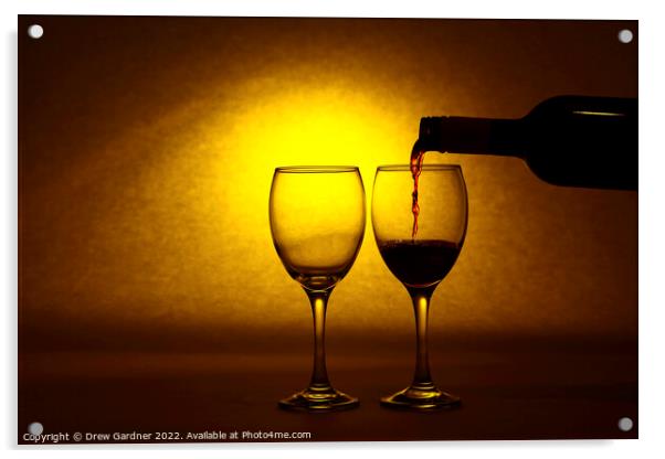 Evening Wine Acrylic by Drew Gardner