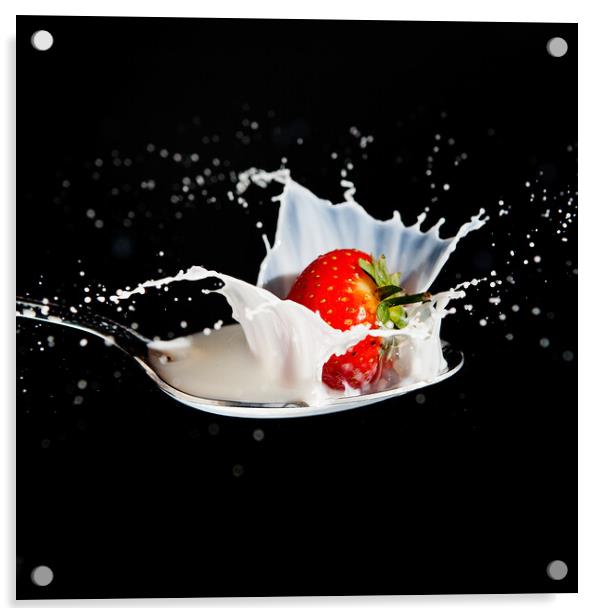 Strawberry and Cream Acrylic by Will Ireland Photography