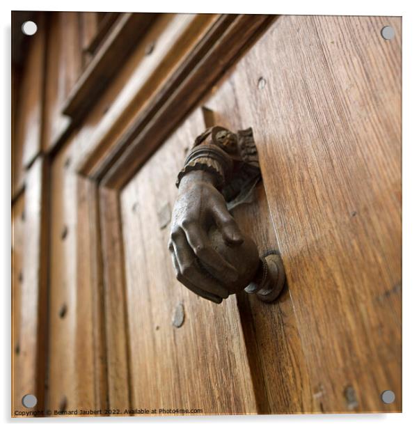 Hand-shaped doorknob Acrylic by Bernard Jaubert
