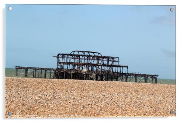 Brighton's Historic West Pier Silhouette Acrylic by Carnegie 42