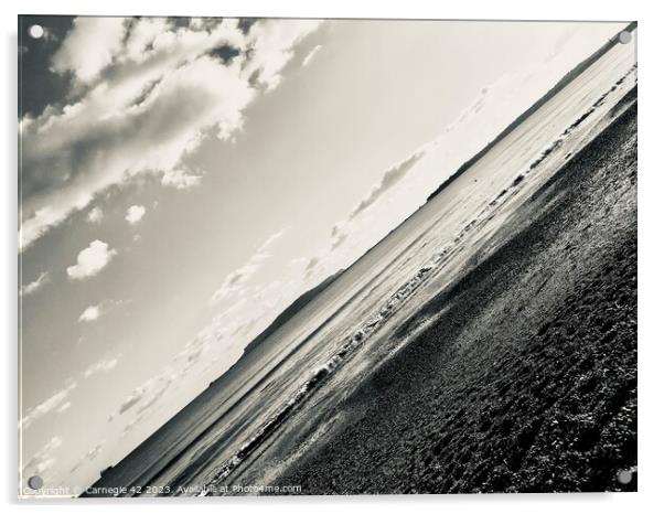 Dramatic Weymouth Beach Vista Acrylic by Carnegie 42
