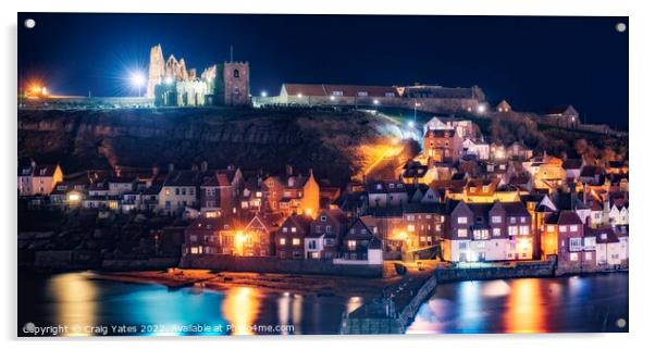Whitby By Night. Acrylic by Craig Yates