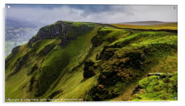 Winnats Pass Peak District Derbyshire. Acrylic by Craig Yates