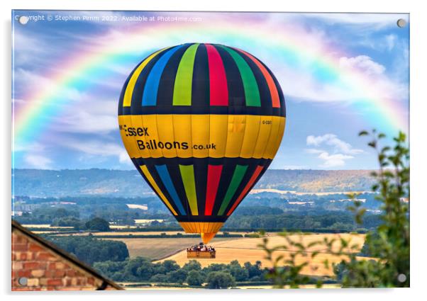 Rainbow Ballon Acrylic by Stephen Pimm