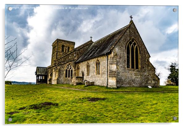 Church on the Hill at Garsington Acrylic by Stephen Pimm