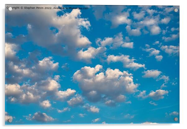 Blue Sky clouds Acrylic by Stephen Pimm