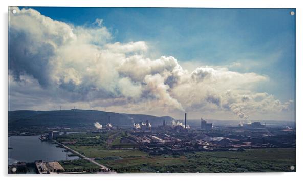 Port Talbot Steelworks Acrylic by Glenn Booth