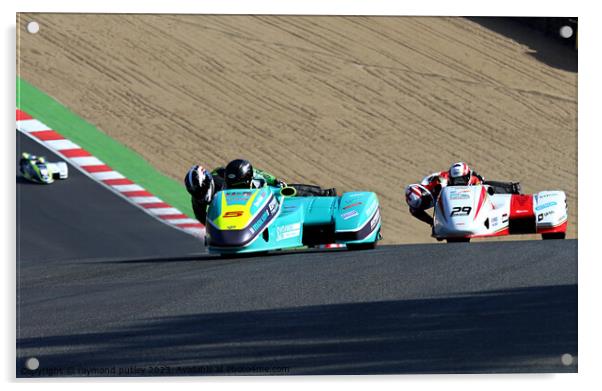 Molson Group Sidecars Racing Acrylic by Ray Putley