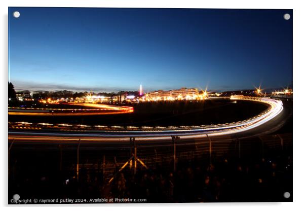 Vehicle Light Trails Acrylic by Ray Putley