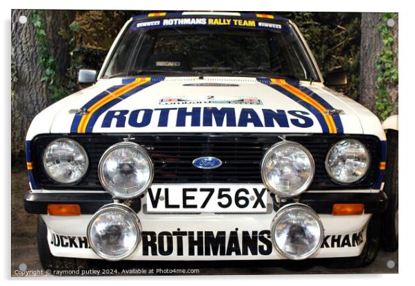 Rothmans Ford Escort MK2 Acrylic by Ray Putley